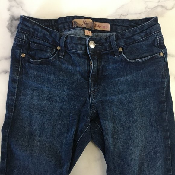 Paige Women's Verdugo Jegging Skinny Jeans, Dark Blue Wash, Size 27 - Picture 2 of 9